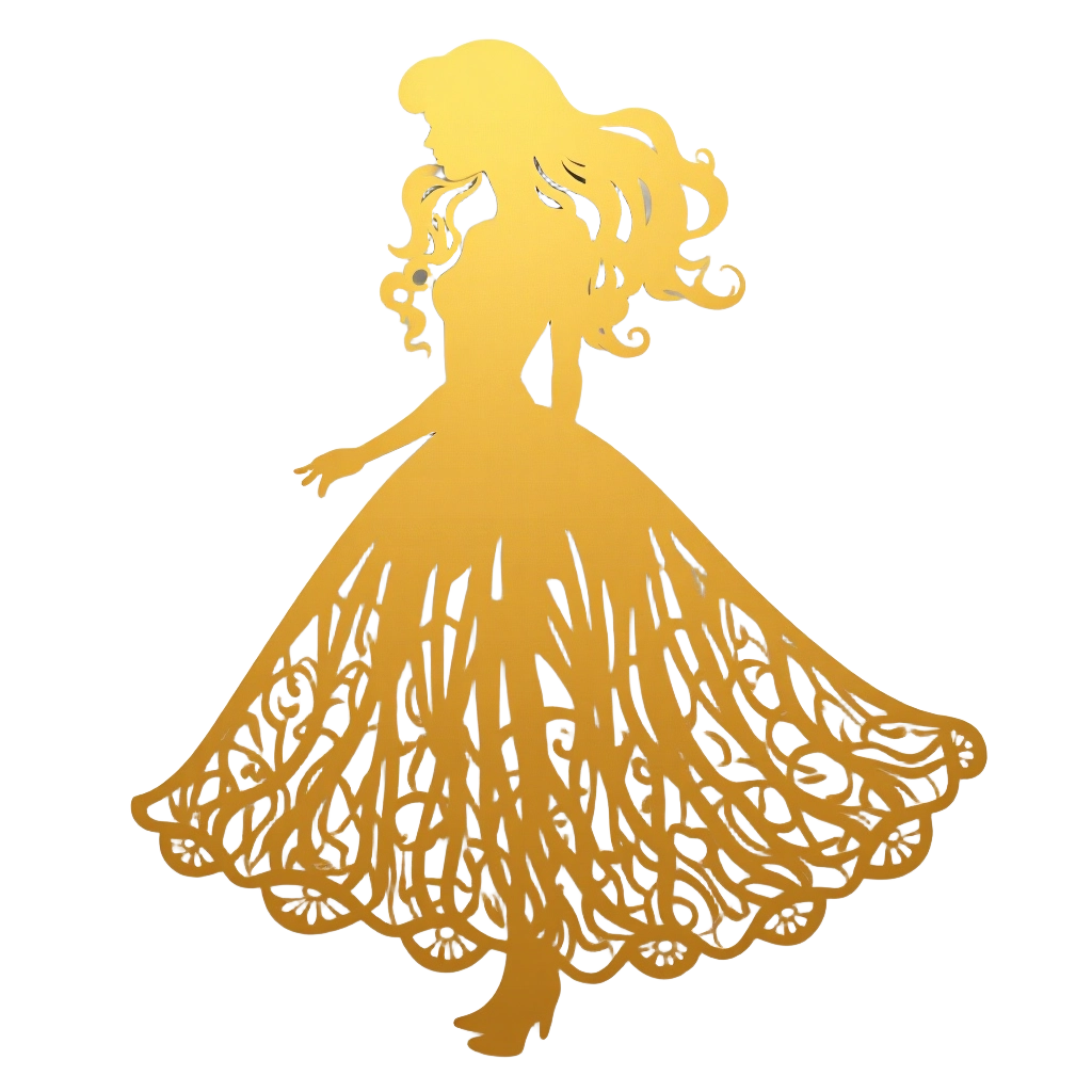 Golden Silhouette of a Dancer